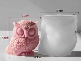 Molde silicona buho solo grande